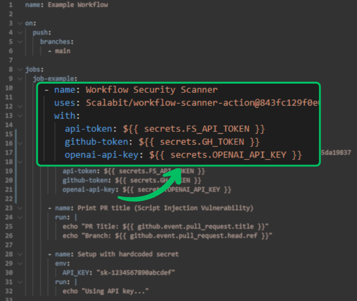 Scan GitHub workflows